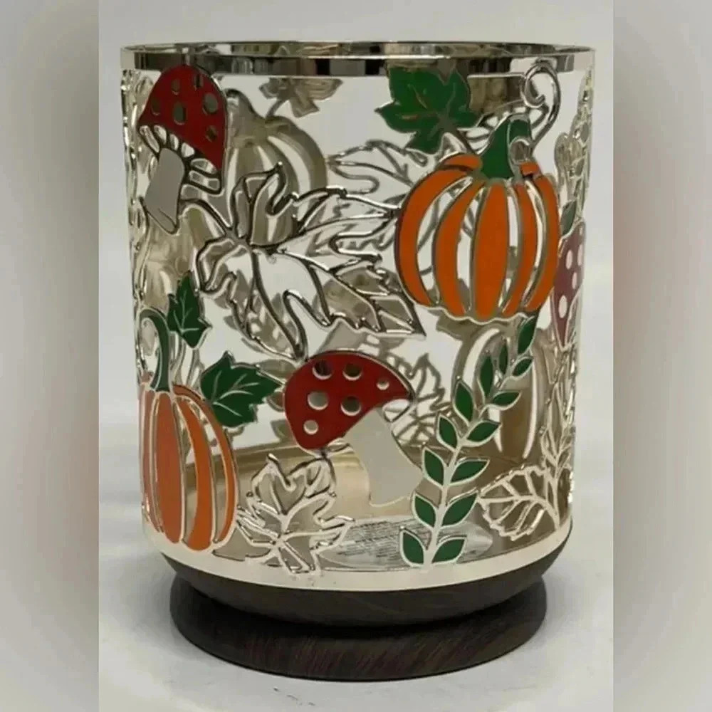 Bath & Body Works Pumpkin‎ & Mushroom Single Wick Candle Holder Sleeve